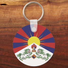 Tibet och Tibetansk Flagga mode, resa / Himalaya Nyckelring