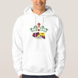 Tibet och Tibetansk Flagga, Snö Lejon, Karta / Bud Hoodie