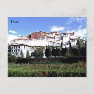 Tibet, Potala Palace i Lhasa, China. Vykort