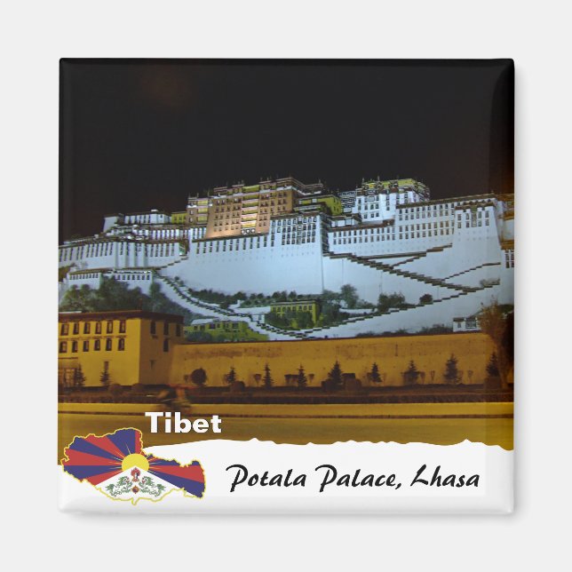 Tibet, Potala-palatset, Lhasa / Himalaya Magnet (Framsidan)