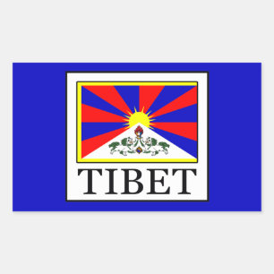 Tibet Rektangulärt Klistermärke