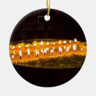 Tibet - Ritual butter lampa Julgransprydnad Keramik
