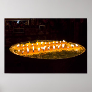 Tibet - Ritual butter lampa Poster