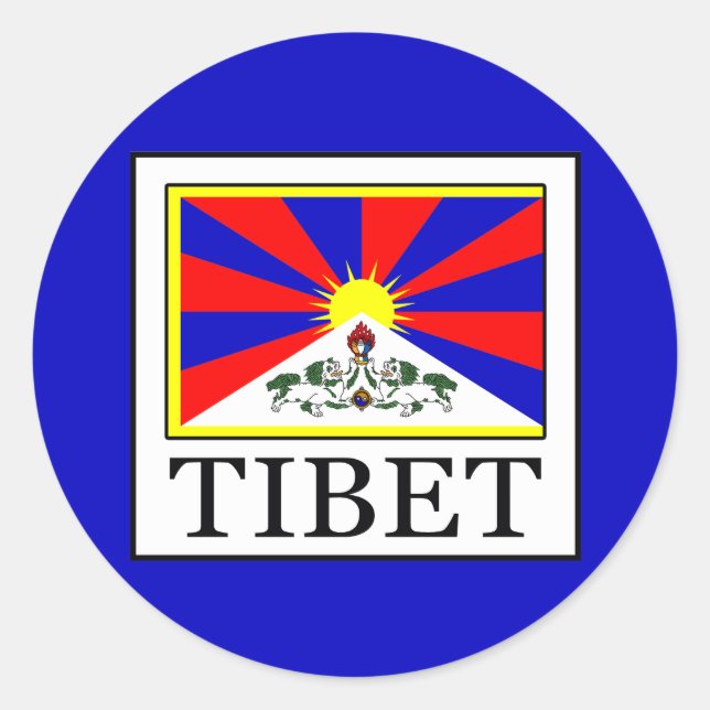 Tibet Runt Klistermärke (Framsida)