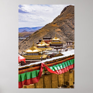 Tibet, Shigatse - Tashilumpo kloster Poster