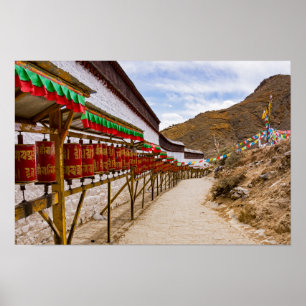 Tibet, Shigatse - Tashilumpo kloster Poster