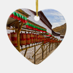 Tibet, Shigatse - Tashilumpo-klostret Julgransprydnad Keramik