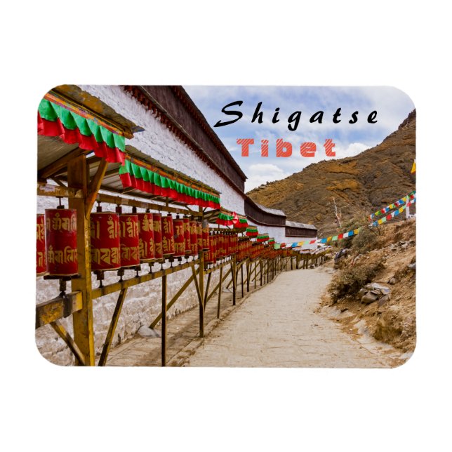 Tibet, Shigatse - Tashilumpo-klostret Magnet (Horisontell)