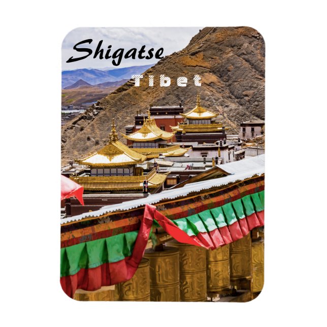 Tibet, Shigatse - Tashilumpo-klostret Magnet (Vertikal)