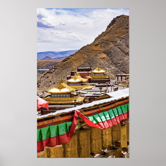 Tibet, Shigatse - Tashilumpo-klostret Poster (Framsidan)