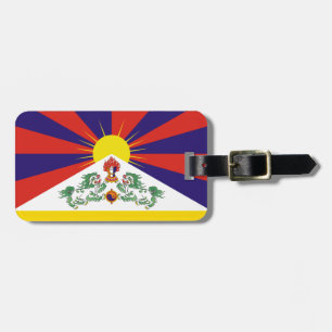 Tibet & Snö Lejon, Flagga - Himalayas Bagagebricka