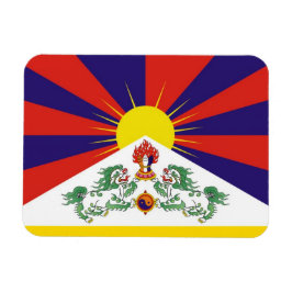 Tibet, Snö, Lejon, Tibet, flagga - Himalayas Magnet