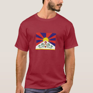 Tibet & Snö Lejon, Tibetanska flagga - Himalayas T Shirt