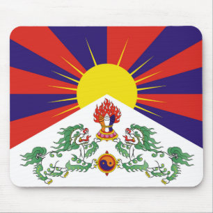 Tibet snölejon, tibetan flagga - himalayasna musmatta