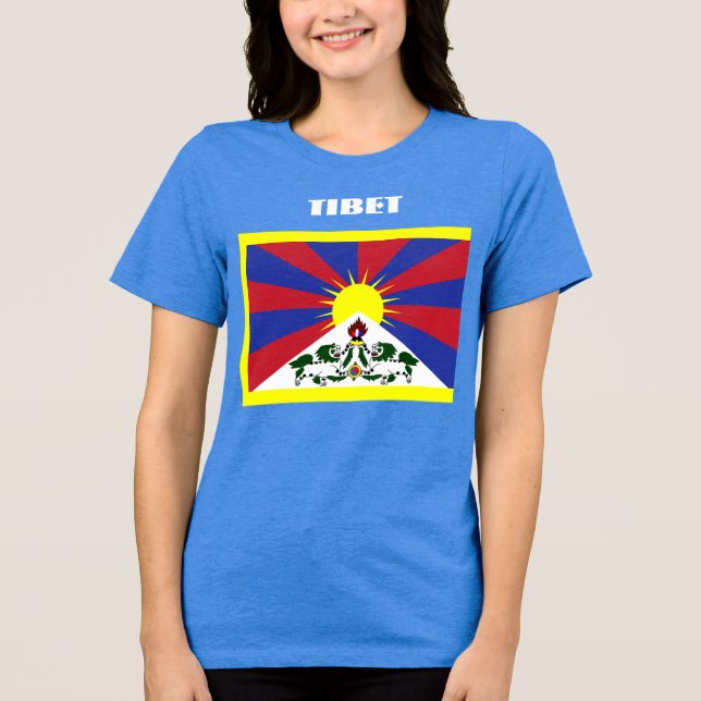TIBET Speciell Anpassade Blue Tourist T Shirt (Framsida)