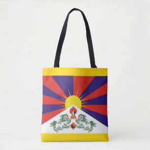 Tibet, Tibetanska flagga & Snö Lejon - Himalaya Tygkasse