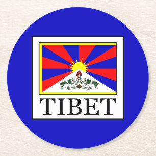 Tibet Underlägg Papper Rund