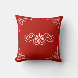 Tibetan Art Square Pillow on Red | Customizable Bo Kudde