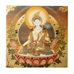 Tibetan buddistisk konst kakelplatta
