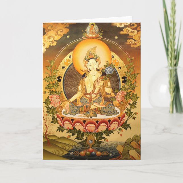 Tibetan buddistisk konst kort (Framsida)