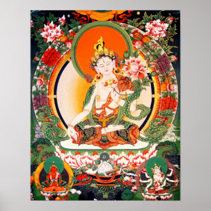 Tibetan buddistisk konstaffisch poster