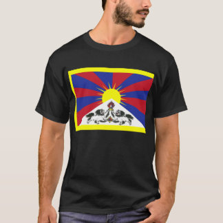 Tibetan flagga + om mani t shirt