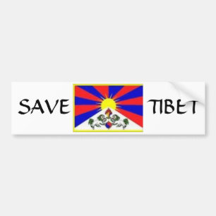tibetan flagga, SPARA, TIBET Bildekal