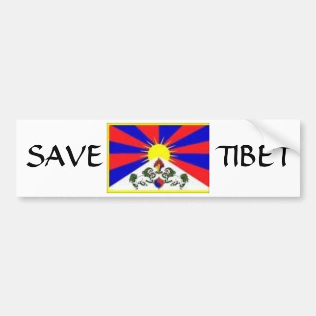 tibetan flagga, SPARA, TIBET Bildekal (Framsidan)