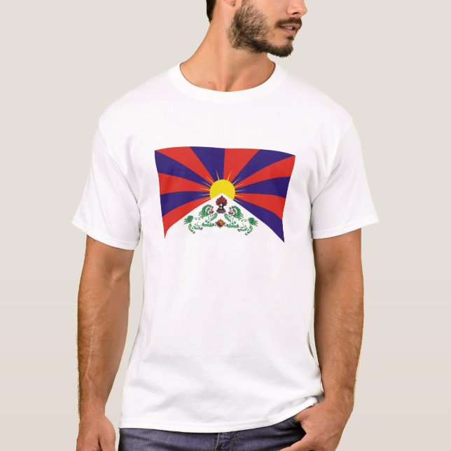 Tibetan flaggaT-tröja T-shirt (Framsida)