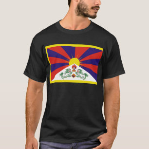Tibetan fri Tibet flagga - ་ för བཙན för T Shirt