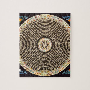 Tibetan Mandalakonst (svarten & guld) Pussel