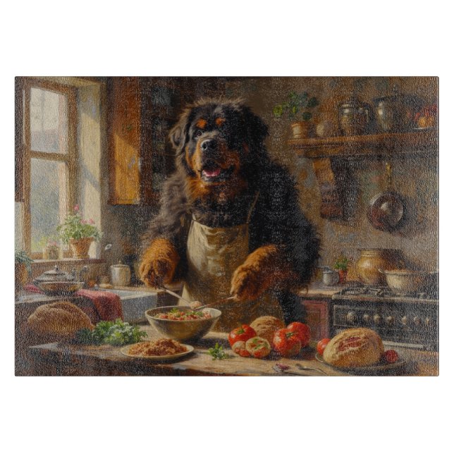 Tibetan Mastiff Cooking in Kitchen (Framsidan)