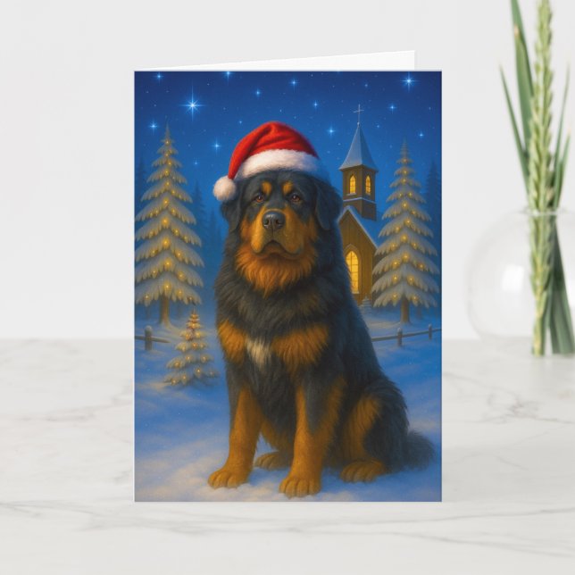 Tibetan Mastiff Holiday Card Helgkort (Framsida)