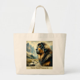 TIBETAN MASTIFF HUD MED MOUNTAINER TOTE BAG JUMBO TYGKASSE