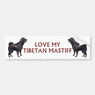 tibetan mastiff kärlek bildekal