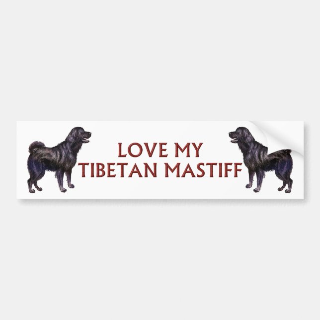 tibetan mastiff kärlek bildekal (Framsidan)