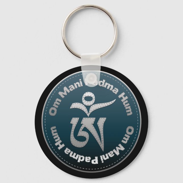 Tibetan Om Stitch Nyckelring (Framsida)