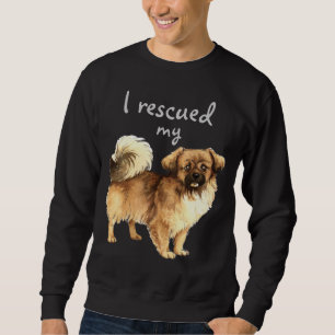 Tibetan Spaniel för rädding Sweatshirt