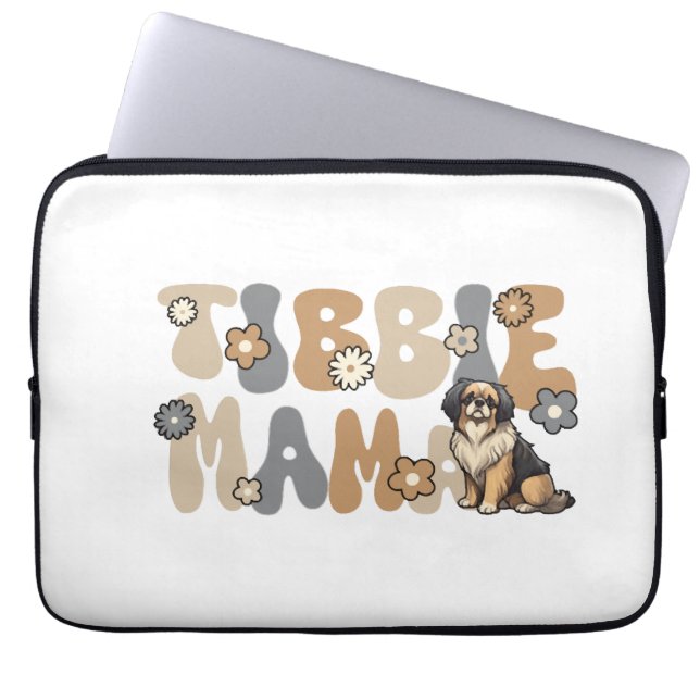 Tibetan Spaniel Groovy Tibbie Mama Laptop Fodral (Framsidan)