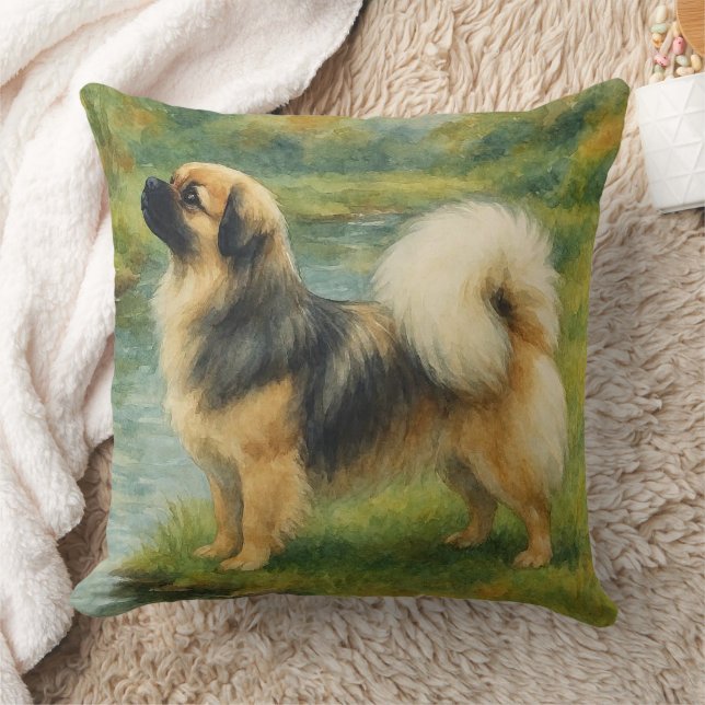 Tibetan Spaniel Kudde (Filt)