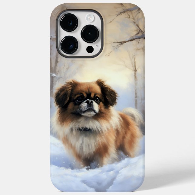 Tibetan Spaniel Låt Det Snö Jul  (Baksida)