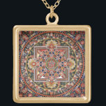 Tibetan Tantric buddismMandala för vintage Guldpläterat Halsband<br><div class="desc">För buddismMandala för vintage tibetan Tantric design. En meningsfull gåva som åkallar realitetenergi,  equilibrium,  balanserar och lycka till.</div>