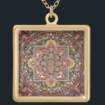 Tibetan Tantric buddismMandala för vintage Guldpläterat Halsband<br><div class="desc">För buddismMandala för vintage tibetan Tantric design. En meningsfull gåva som åkallar realitetenergi,  equilibrium,  balanserar och lycka till.</div>