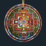 Tibetan Tantric buddismMandala för vintage Julgransprydnad Keramik<br><div class="desc">För buddismMandala för vintage tibetan Tantric design. Gör en härlig,  meningsfull lycksalig gåva för buddister.</div>
