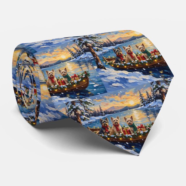 Tibetan Terrier Christmas Boat Holiday Slips (Rullad)