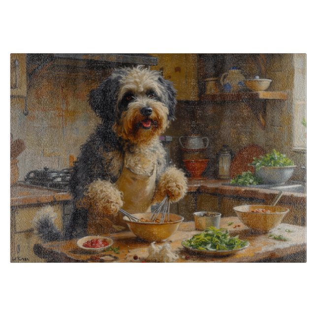 Tibetan Terrier Cooking in Kitchen (Framsidan)