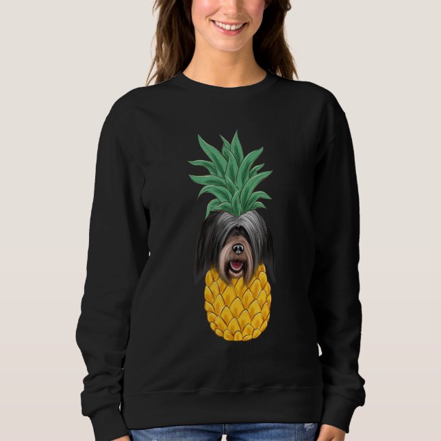 Tibetan Terrier Pineapple Dog T Shirt (Framsida)