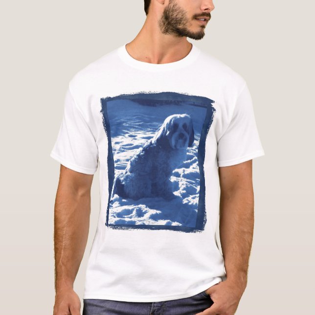 Tibetan Terrierhund T-shirt (Framsida)