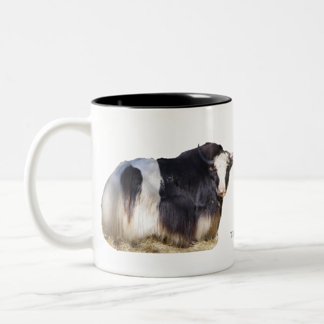 Tibetan Yak mug Två-Tonad Mugg (Vänster)