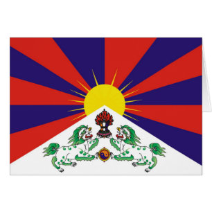 Tibetana flaggaT-tröja och gåvor Hälsningskort